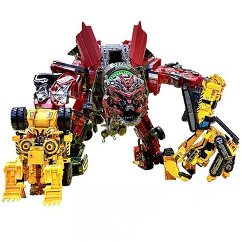 TAIBAI SS Hercules 8-in-1 Transformatie Geel Roar Heavy Duty Magic Sickle Techniek Voertuig Robotmodel