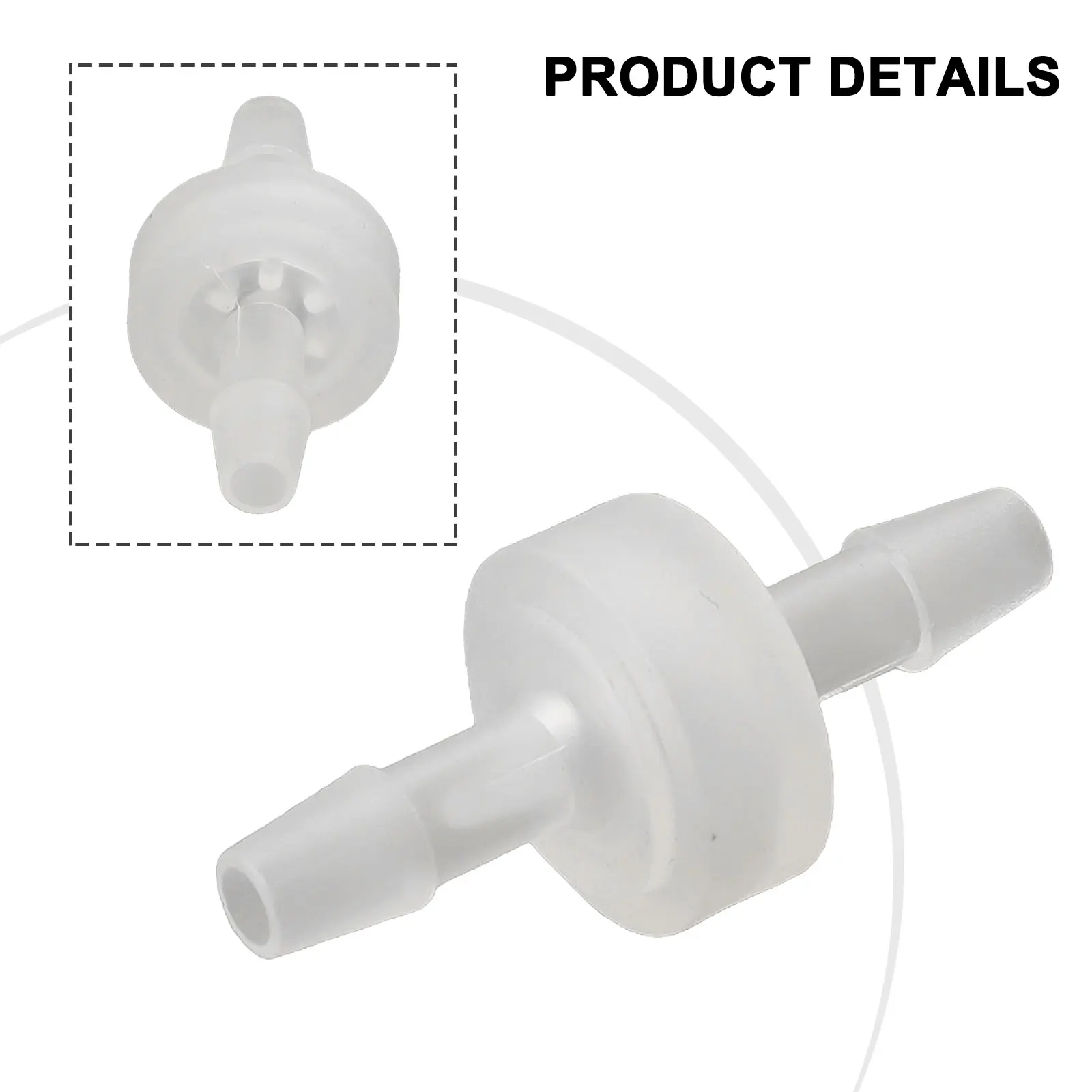 Plastic Check Valve Prevents Backflow in Fluid Lines for Boats Trucks Cars Motorcycles Tractors Lawn Mowers and More