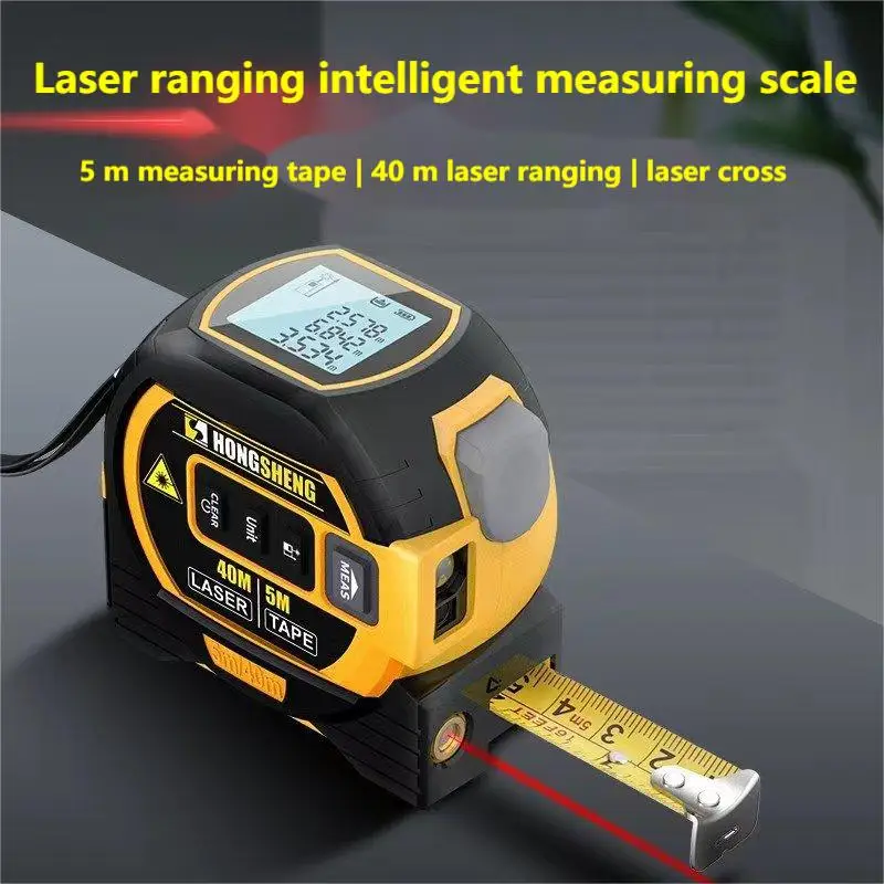 

Hardware Measuring Tools Rangefinder Three-In-One laser Rangefinder Steel Tape Rangefinder Indoor Or Outdoor Iaser Ruler 021