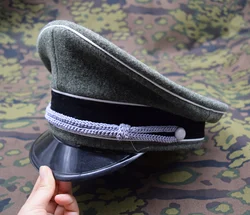Cosplay German Elite Officer Hat Officer Army Cap W Chin Cords Reenactment