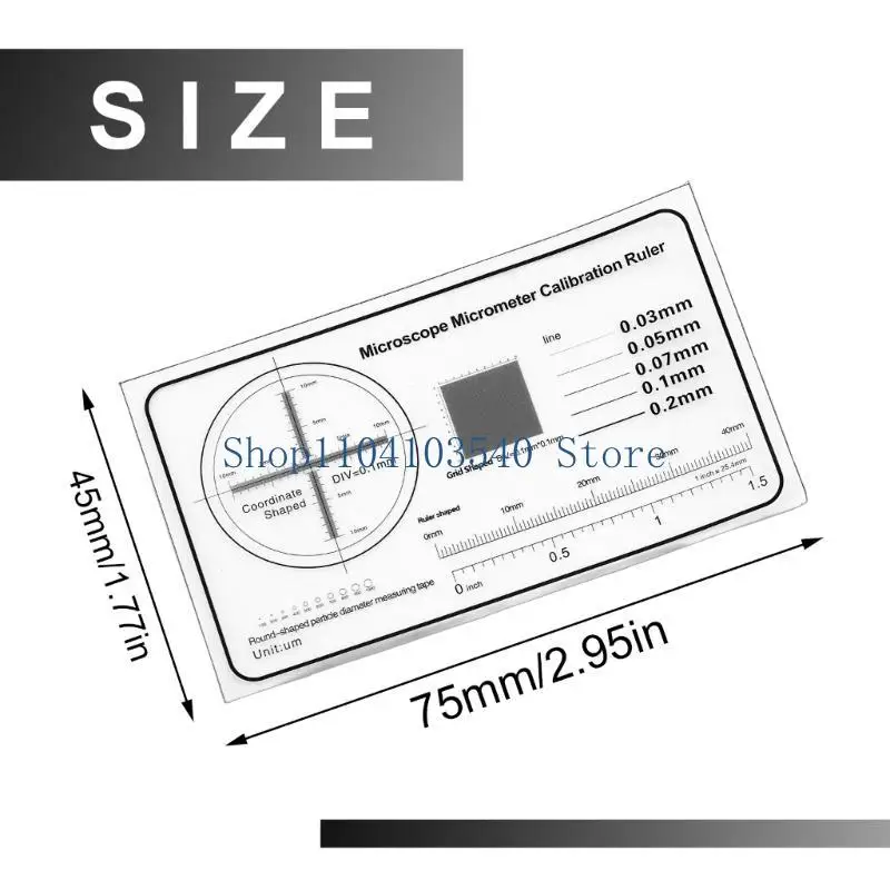 02DC กล้องจุลทรรศน์การสอบเทียบเครื่องมือการสอบเทียบสำหรับโฟกัสและการขยายที่แม่นยำ