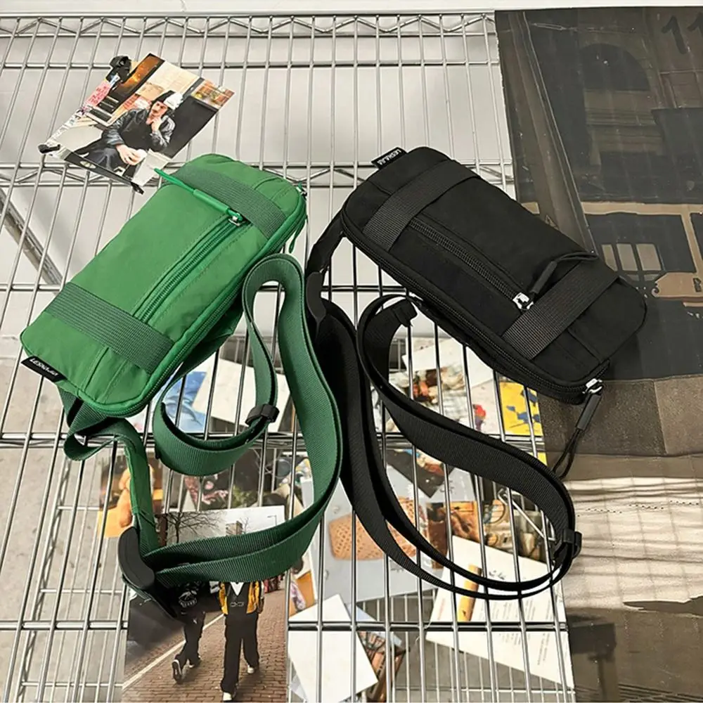 

Nylon Men's Chest Bag Multifunctional Korean Style Crossbody Phone Pouch Large Capacity Adjustable Shoulder Sports Fanny Pack