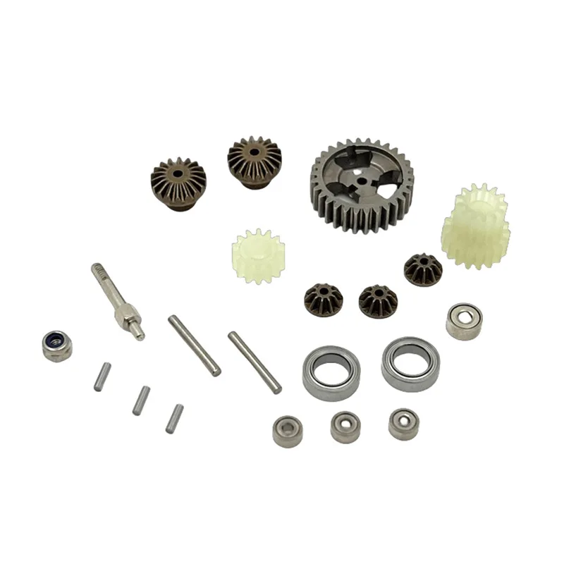 กล่องเกียร์โลหะ Wltoys 244016 พร้อมชุดเกียร์และตัวเรือน สำหรับรถบังคับวิทยุขนาด 1/24 อะไหล่แต่ง