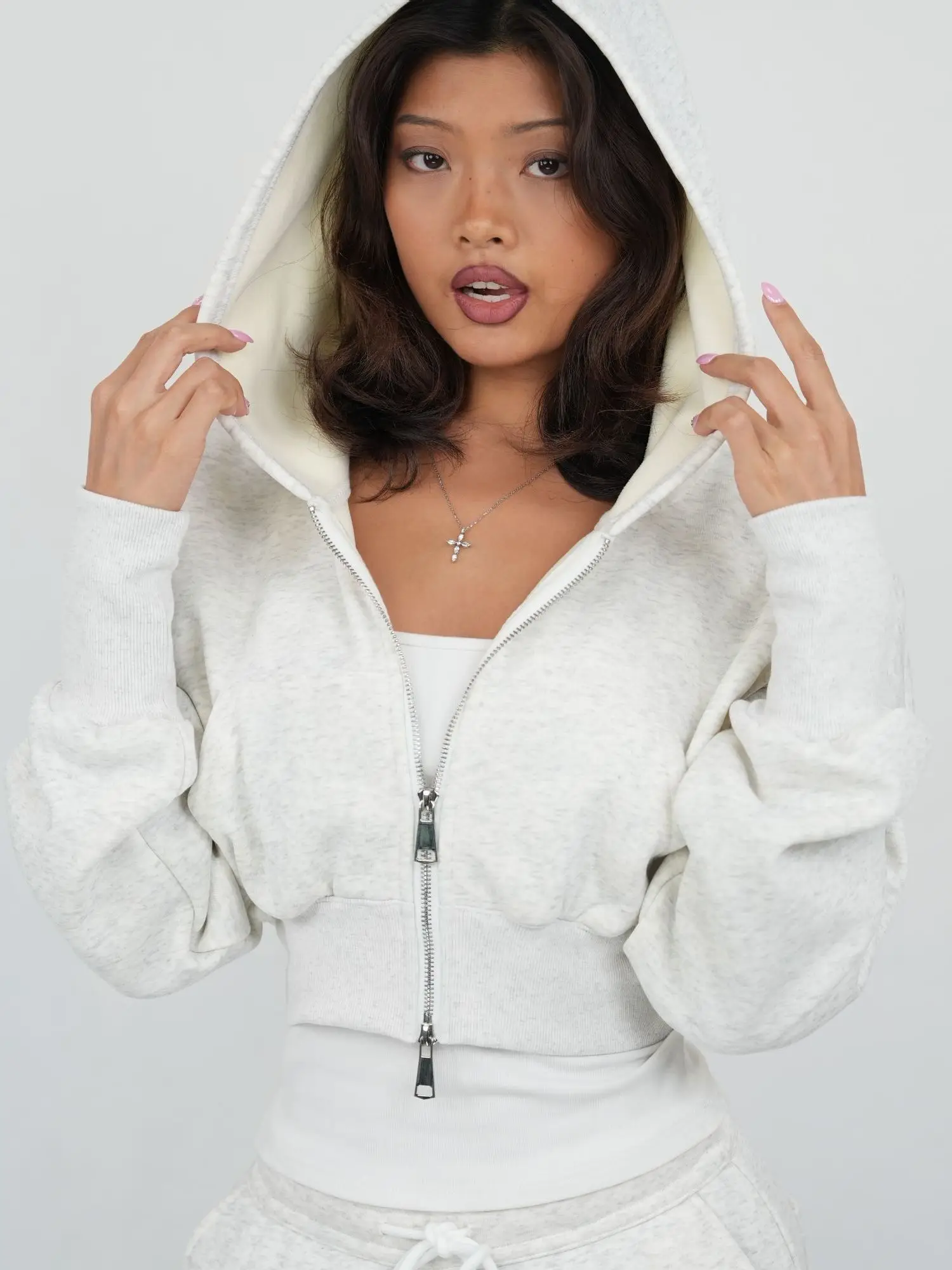 

ii Spor Hoodie Jaet for Women Casual Loose Fit ort Sle Spring Autumn Slimming Versatile Loose Top Hot Girl