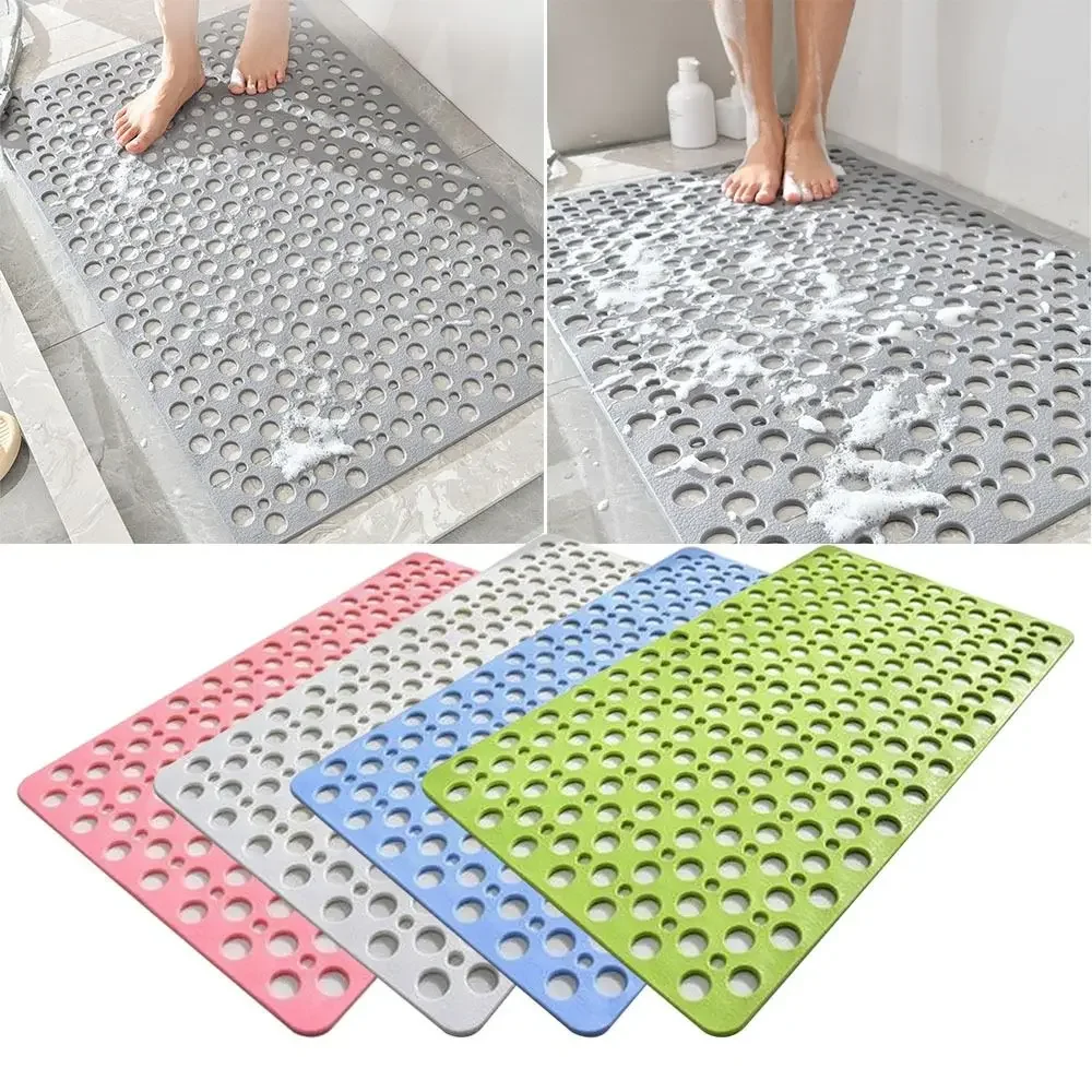 1PC Shower Mat Extra Large Bath Non Slip Porous Kitchen Bathtub Strong Suction Anti-Mold TPE Pad Shower Mat