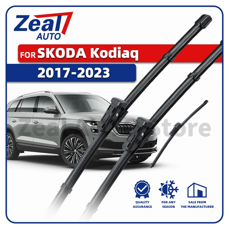 

Передние и задние щетки стеклоочистителя с левым рулем для SKODA Kodiaq NS NV 2017-2023 2018 2019 2020 2021 2022, лобовое стекло 24 "21" 13", аксессуары для щеток