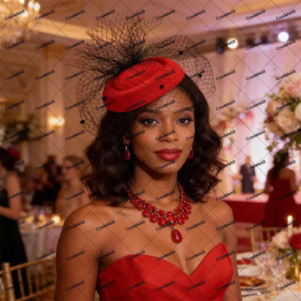 Pillero con velo para mujer, tocado Retro, accesorios para el cabello de boda, tocado de fiesta para cena, tocado de novia para mujer, diadema