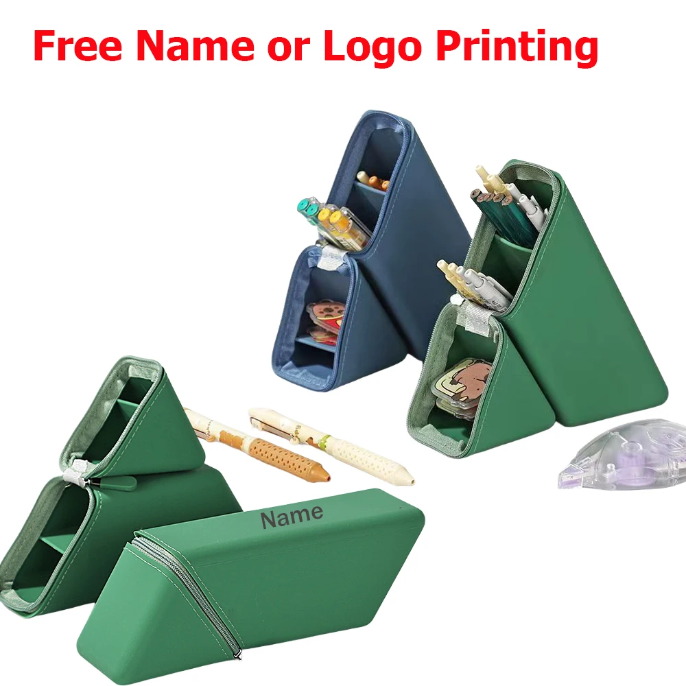 

Free Name Printing Surprise Gift Pencil Case Storage Box Silicone Bag Thoughtful and Unique Personalized Gift