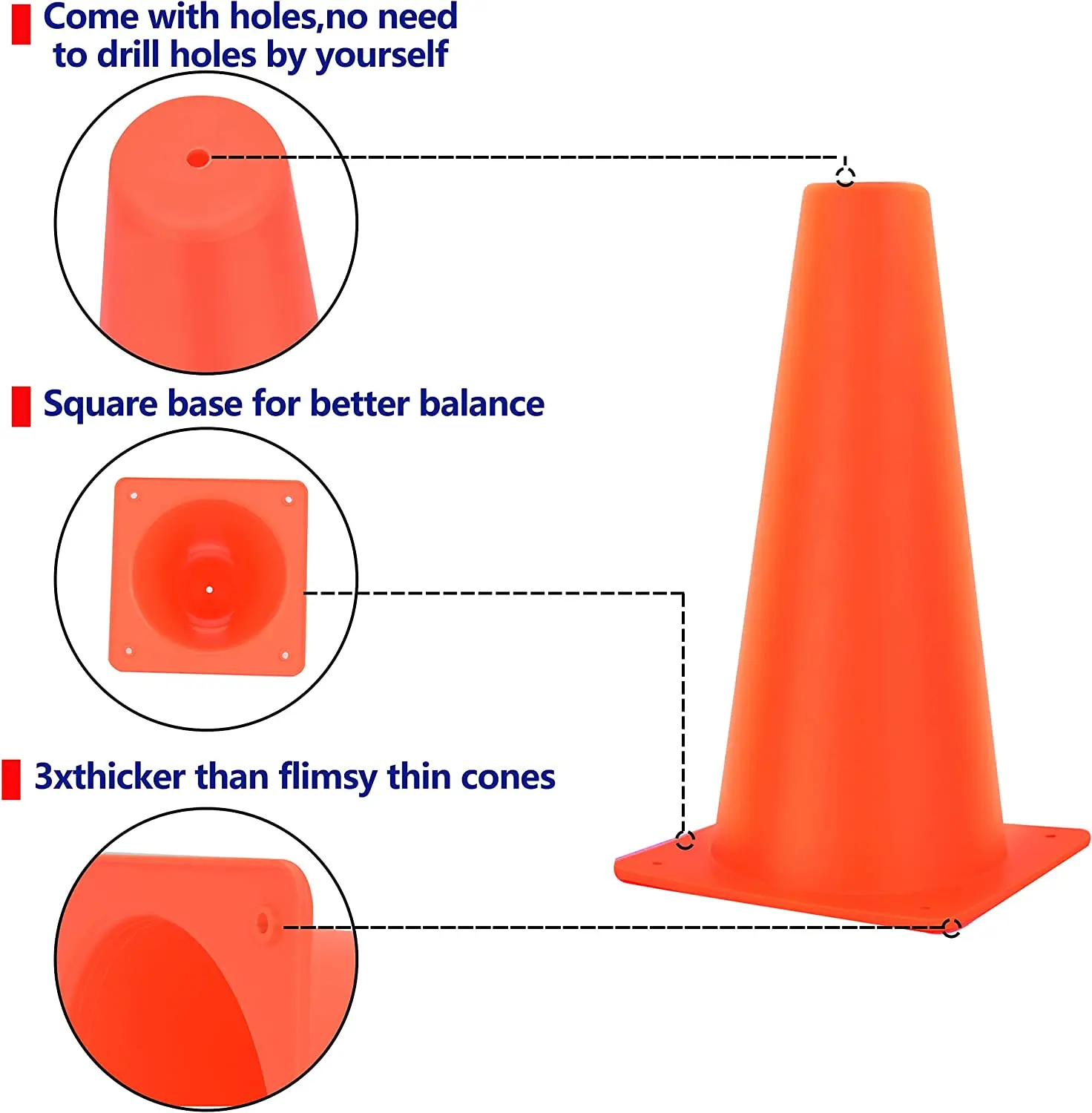 10pcs Football Training Equipment Skate Marker 10 Inch Traffic Cones Sports Set Roller Soccer Obstacle Barrel Marking For Kids