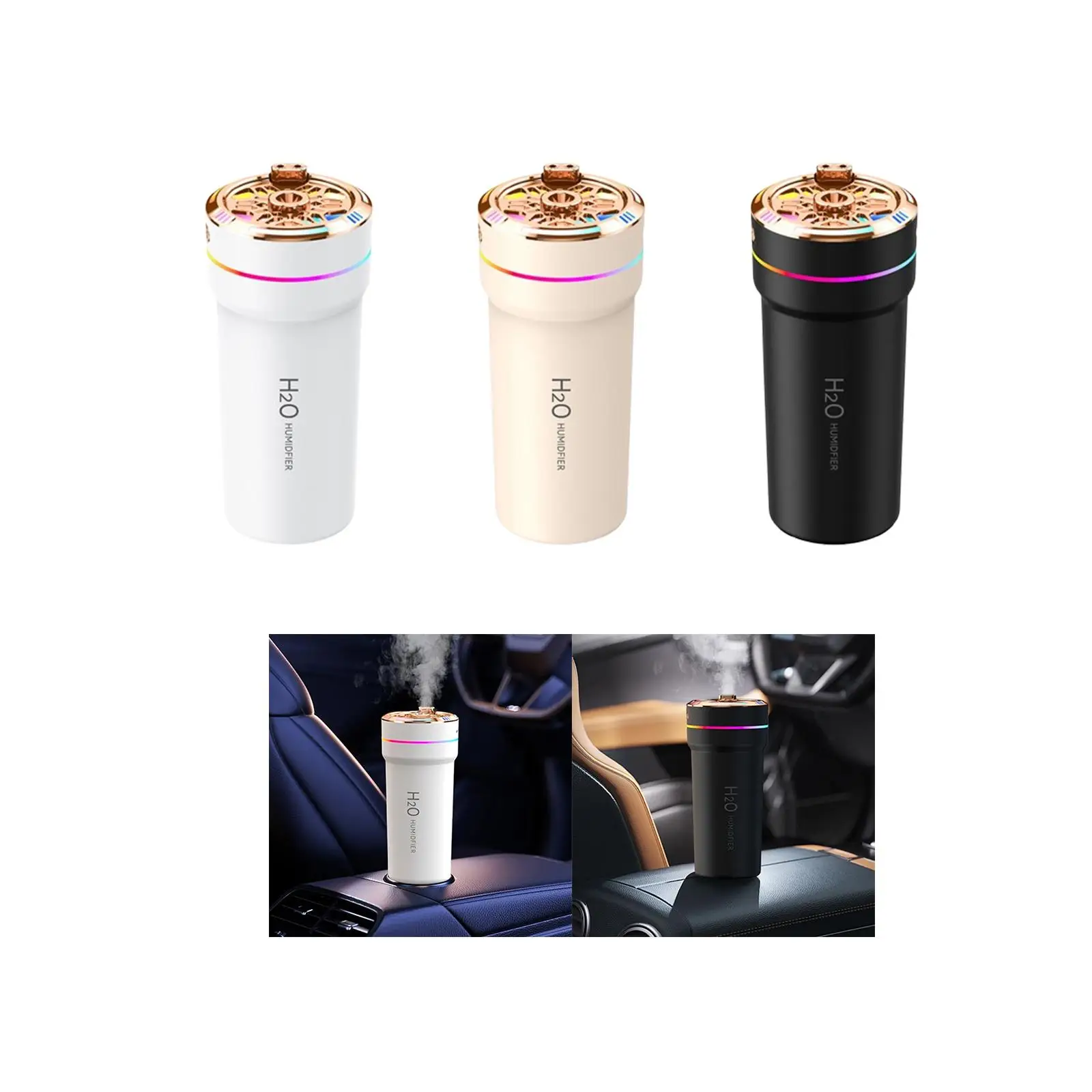 Car Essential Oil Diffuser Humidifier Low Noise for Vehicle Compact Portable