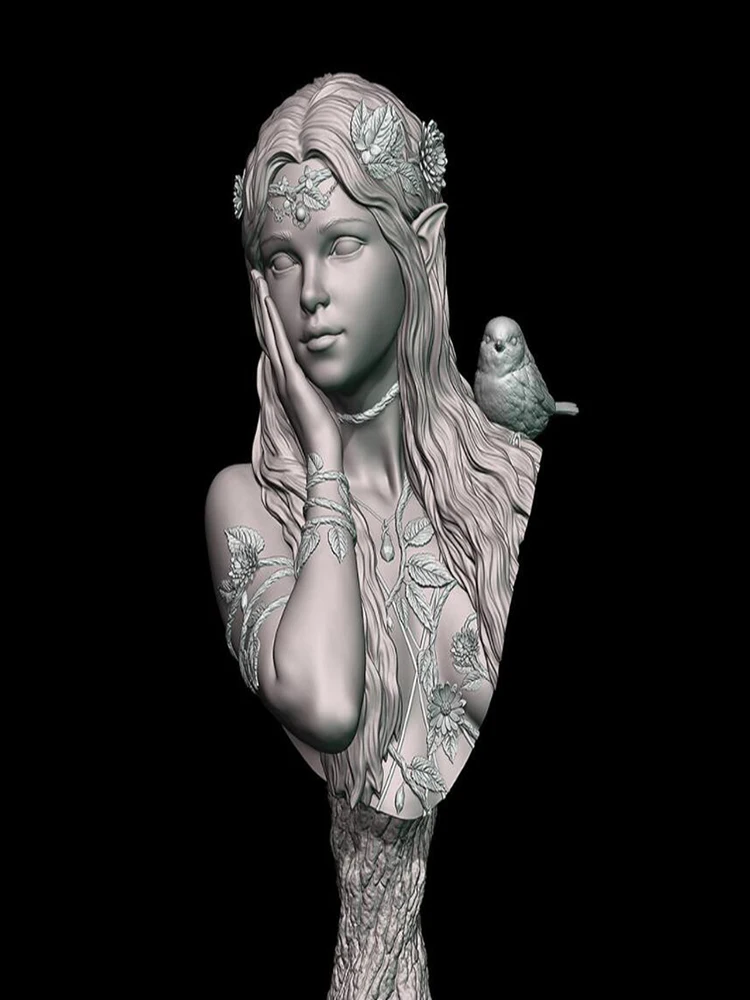 

Unassambled 1/10 Healer Of The Forest ancient fantasy bust figure Resin figure miniature model kits Unpainted