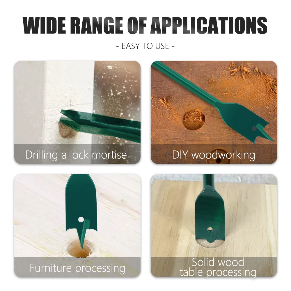 LAVIE Bohrersatz, Sechskantschaft 1/4″ für schnelle und saubere große Löcher (10–32 mm) – für Holzbearbeitung und Heimwerker AC0402T6A