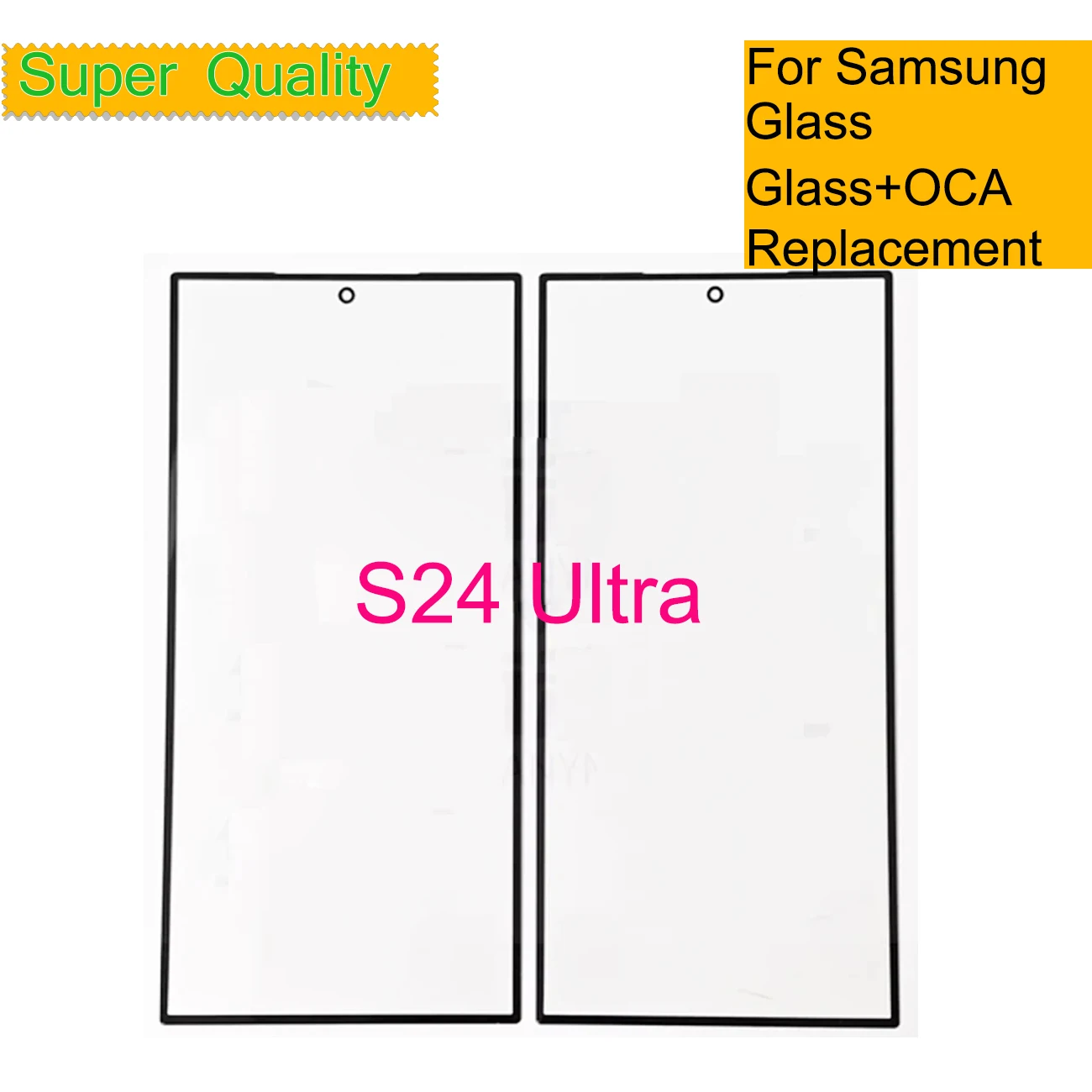 

10Pcs/Lot For Samsung Galaxy S24 Ultra S928 S9280 SM-S928B Touch Screen Front Glass Panel Outer LCD Glass Lens With OCA