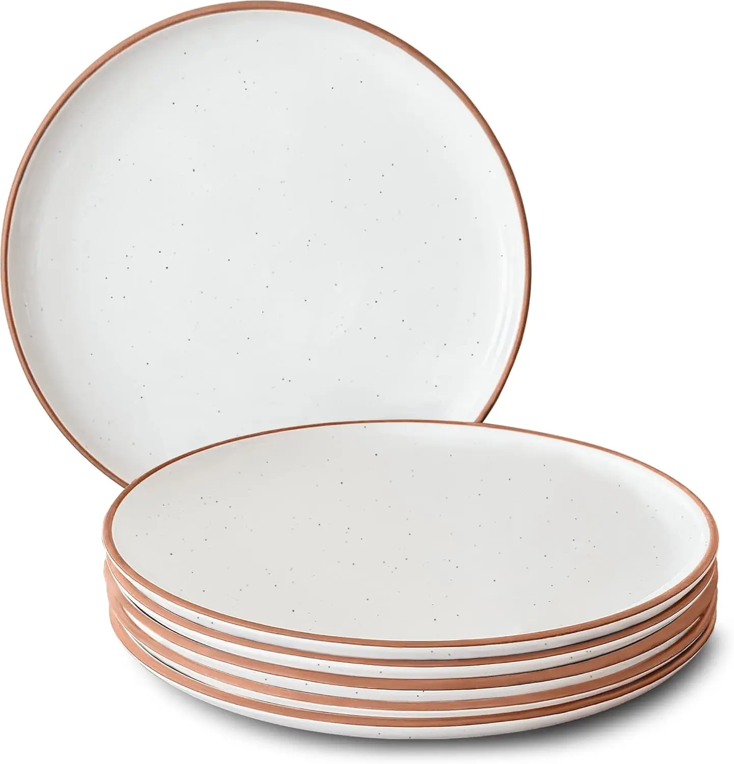 

Dinner Plates Set of 6, 10 inch Dish Set - Microwave, Oven, and Dishwasher Safe, Scratch Resistant, Modern Rustic Dinnerware- Ki