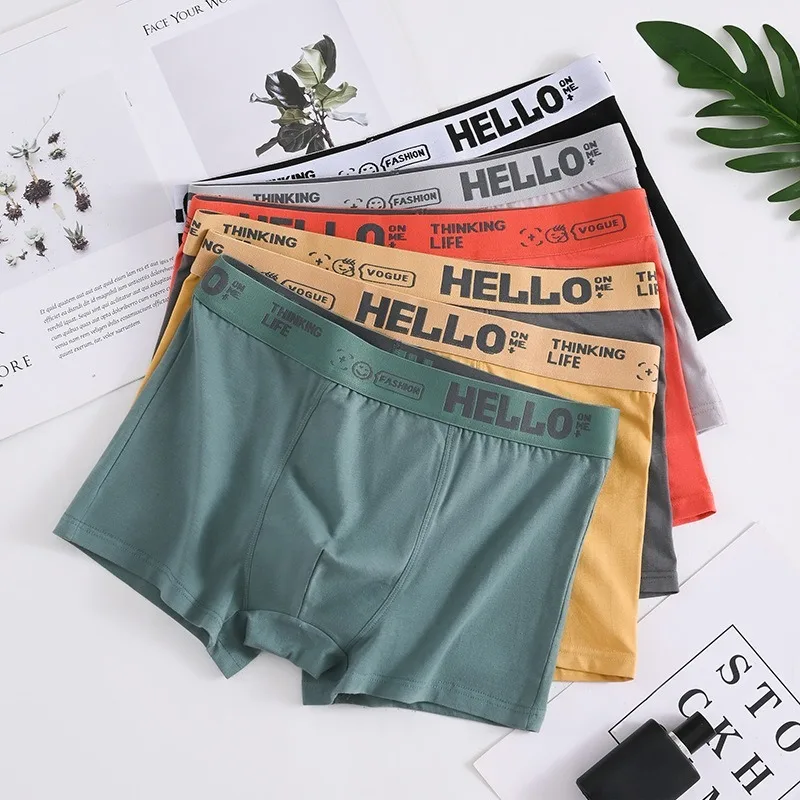 Boxers pour Homme Confortables et Respirants, Sous-Vêtements Sexy, Culottes à la Mode pour Garçons, 6 Pièces