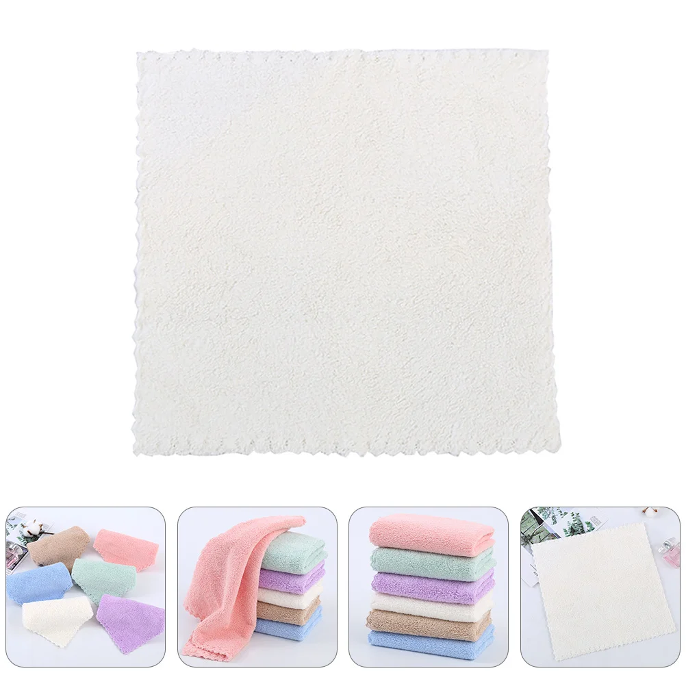 

12Pcs Coral Fleece Square Towels for Natural Printed Bath Face Washing Towel Anti-Wrinkle Wear-Resistant Home Use