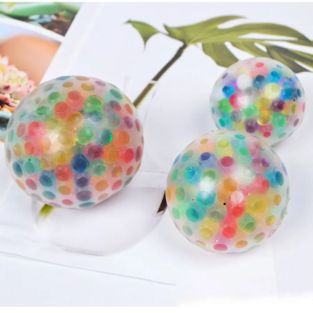 Comfortable Touch Spongy Rainbow Ball Toy Flexible Material Slow Rebound Squeezable Ball Stretched Squeeze Sensory Toy