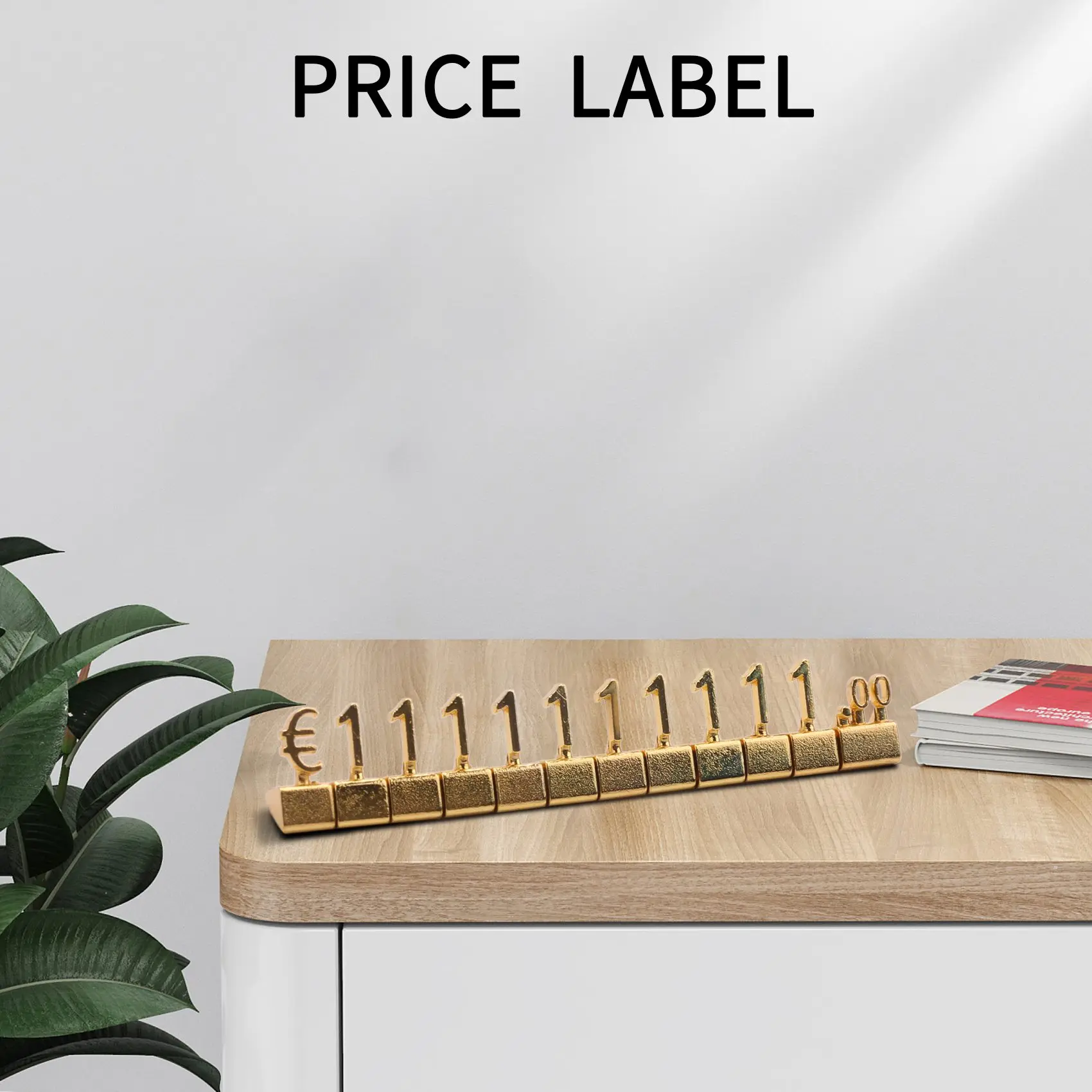 10ชุด3D ชั้นวางโลหะปรับได้ชุดสี่เหลี่ยมสำหรับร้านค้านาฬิกาแฟชั่นแสดงสินค้าสำนักงานป้ายกำกับราคาทอง