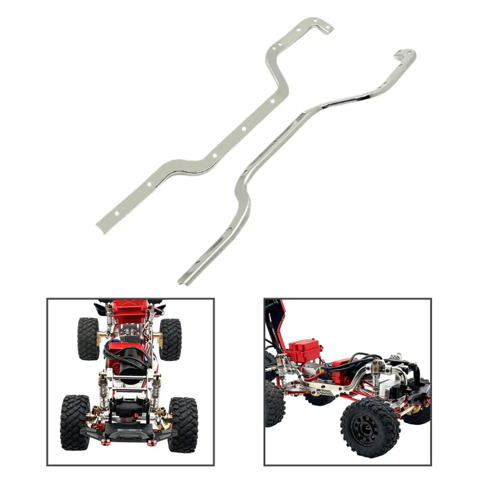 

2Pcs Stainless Steel Chassis Car Enhanced RC Vehicle Replacement