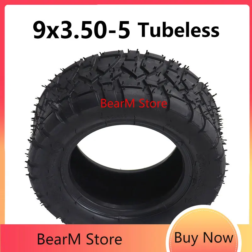 9 Inch Skid 9x3.50-5 Tubeless Tire for Electric Scooter Snow Plow  Parts