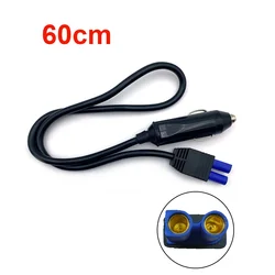 60cm Universal Car Cigarette Lighter Plug to EC5 Female Adapter Cord Emergency Battery Booster Portable Jump Starter Cable