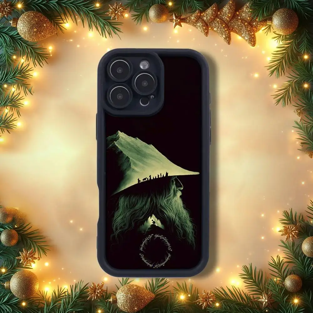 حافظة هاتف G-Gandalf A-Aragorn Movie emery باللون الأسود لهاتف iPhone 15,12,17,14,11,13,16,Pro,Air,Plus,Max,SE4,E غطاء سيليكون