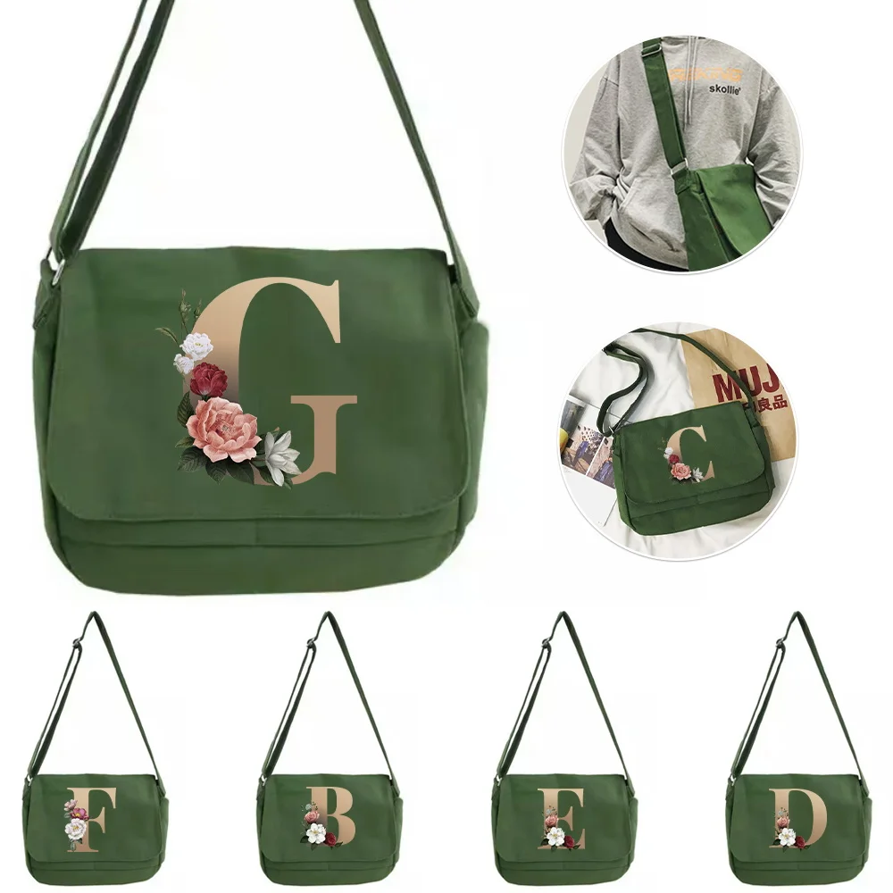 

Gold Pattern Large Capacity Shoulder Bag Joker Crossbody Multifunctional Adjustable Shoulder Strap Commuter Bag
