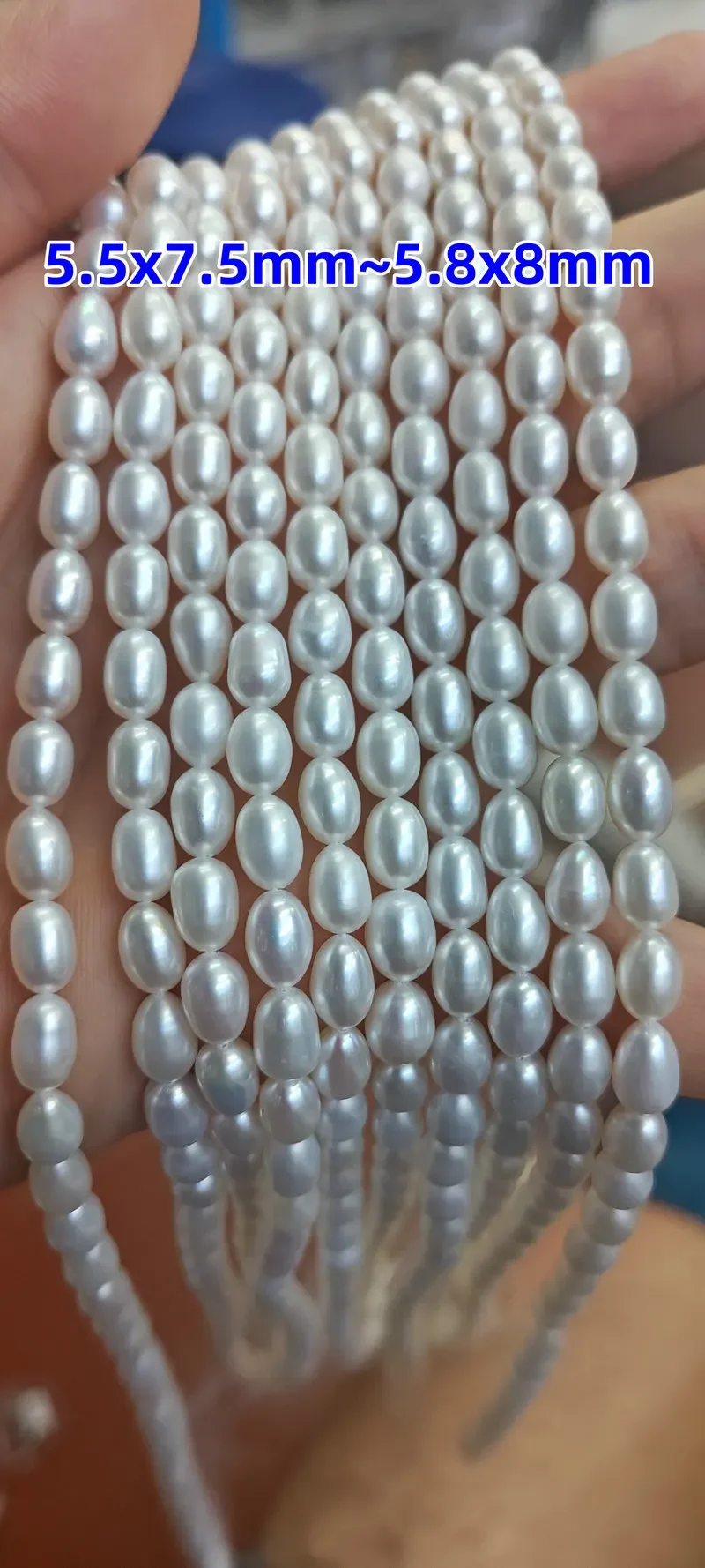 Flourishbeads Natural Freshwater Pearl White 5x7mm 3