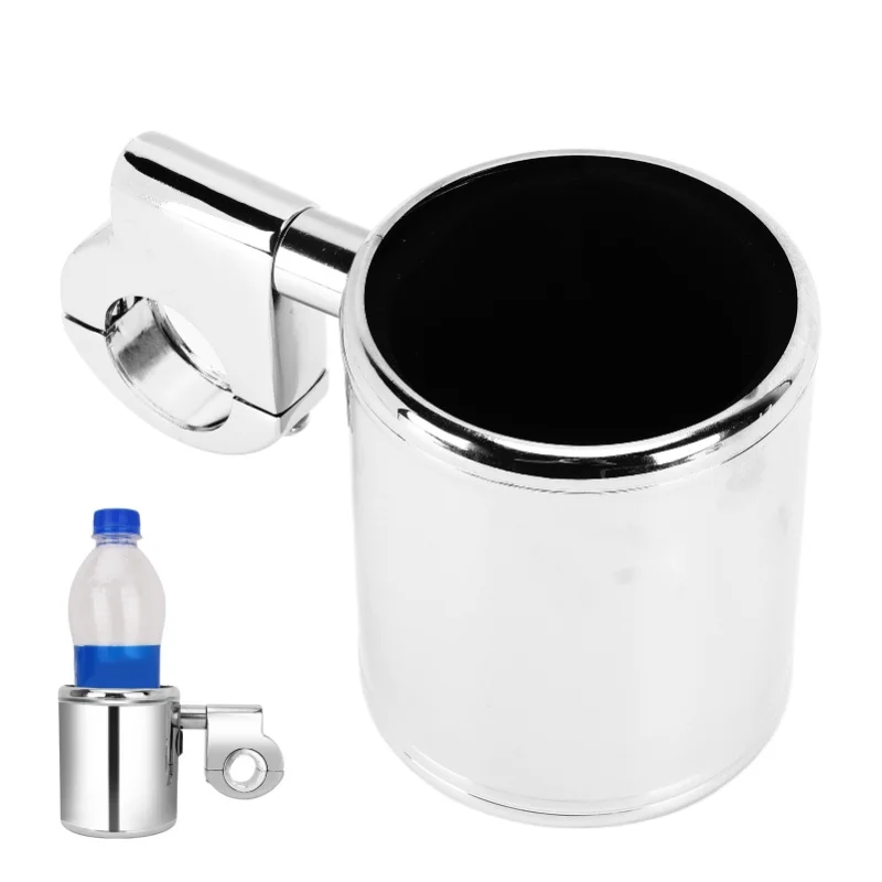 Motorcycle Handlebar Cup Holder Chrome Adjustable Universal For ATV 22-32mm Handle - view 5