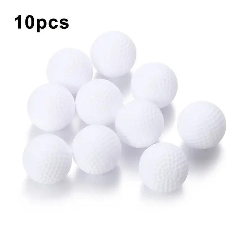 10pcs prática bolas de golfe branco verdadeiro vôo macio bola interna