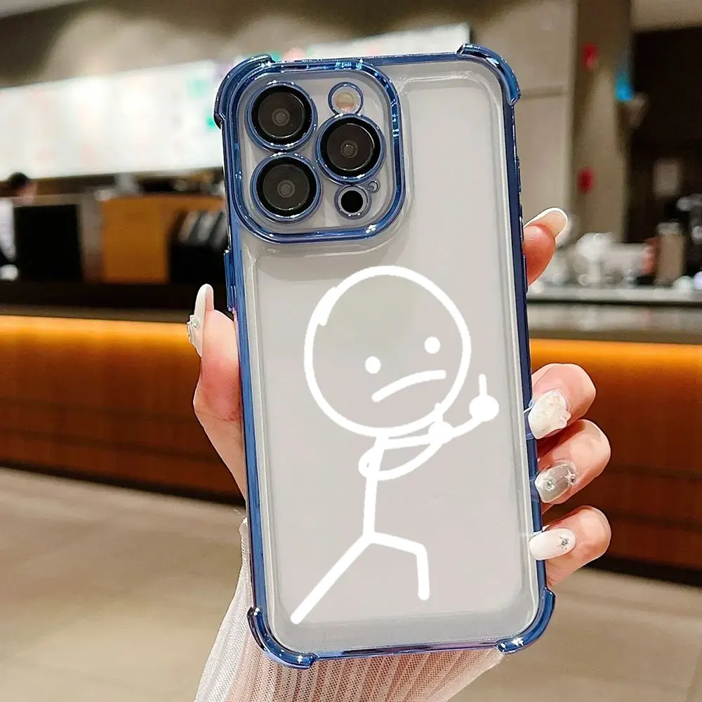 Funny Middle Finger Cute Man Matchman Case For Xiaomi 17T Pro 15T 14T 15 14 Poco F7 F8 Ultra M7 M8 X5 X6 X7 X8 Pro Max 5G Cover