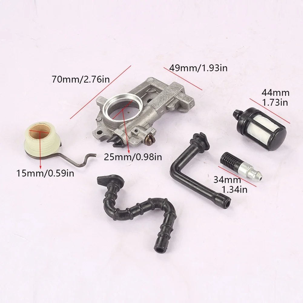 Oil Filter System MS660 Oil Pump Black Silver Reliable Lubrication Leak Reduction Design Optimal Chain Tension