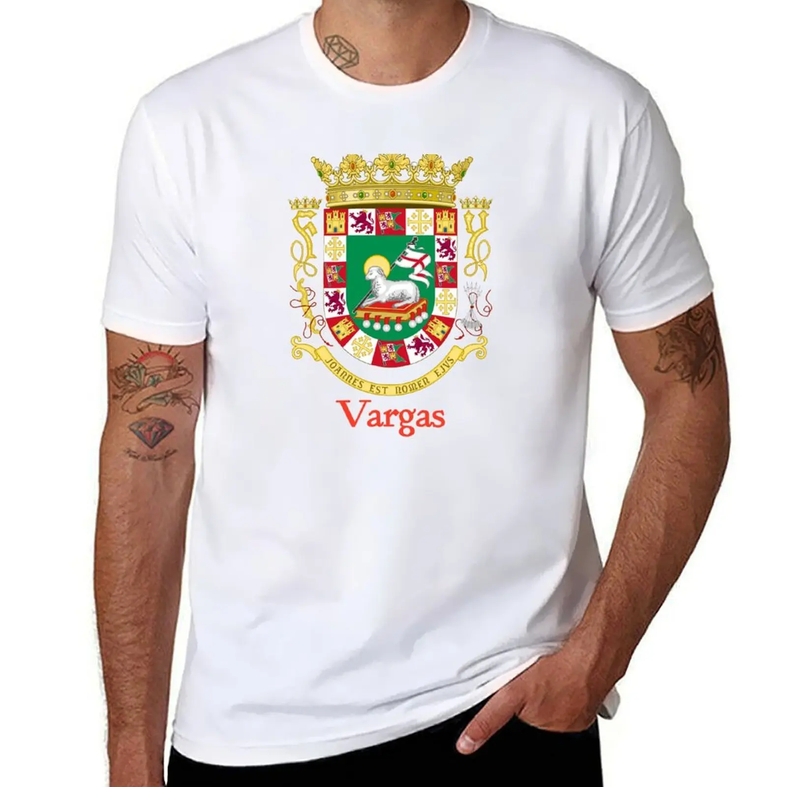 

Vargas Shield of Puerto Rico T-Shirt cotton t shirts high quality man t shirt graphic men t shirt cotton 100% T-shirt