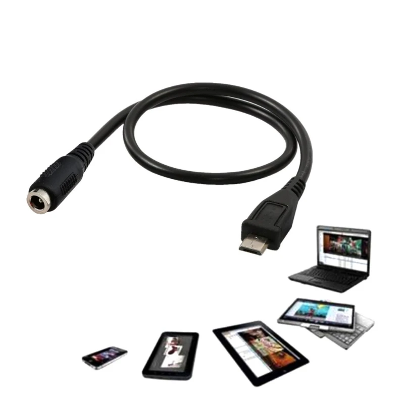 DC 3.5 x1.35 mm/5.5x2.1mm femmina a Micro USB maschio connettore adattatore cavo di alimentazione 5V per altoparlante auricolari tablet