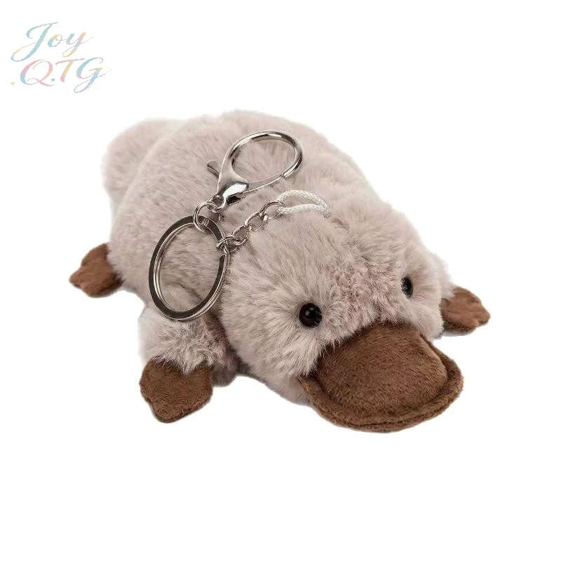 Hot Cute Plush Platypus Keychain Kawaii Soft Stuffed Doll Pendant Creative Backpack Handbag Hanging Decor Key Holder Gifts