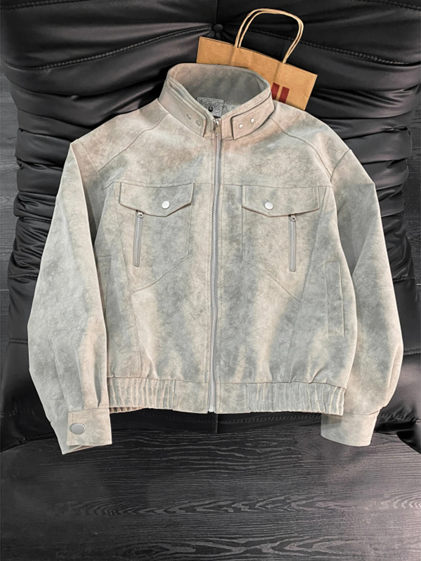 

Мужской жилет Cleanfit из матовой искусственной кожи, весенне-осенний, в американском стиле, для мотоциклистов, бейсбольный жилет