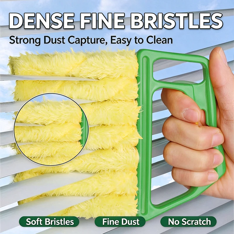 Blinds Window Cleaning Brush Detachable Washable Dust Removal Brush Household Duster Window Accessories Cleaning Vent Brush SZ06