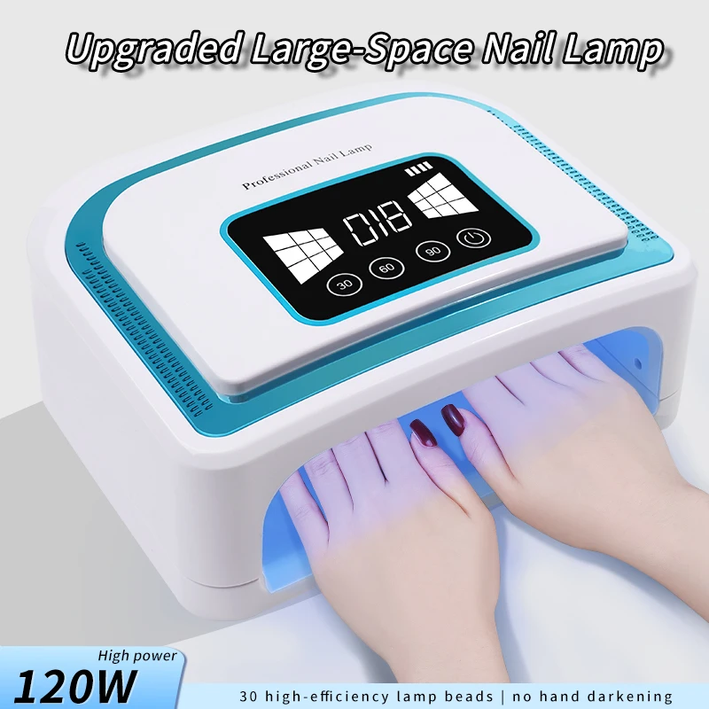 เครื่องอบเล็บเจล UV LED ไร้สาย ชาร์จไฟได้ อุปกรณ์ทำเล็บเจล สำหรับร้านทำเล็บ