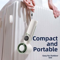 High Speed Handheld Fan with Hanging Rope Large Wind Mini Fan Digital Display USB Rechargeable Portable Outdoor Fan Office