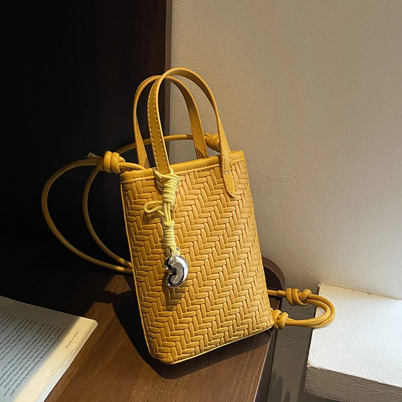 

2025 Woven Crossbody Bag for Women - Trendy Bohemian Shoulder Purse, Mini Phone Bag with Adjustable Strap Summer