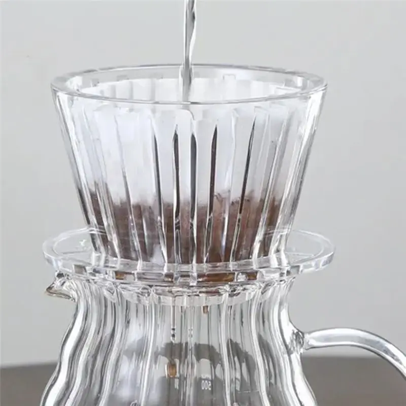 AS60-Wave Coffee Dripper Pour Over Coffee Filter Cups Hand-Poured Cake Shaped Origami Filter Cup W/50Pcs Filter Paper