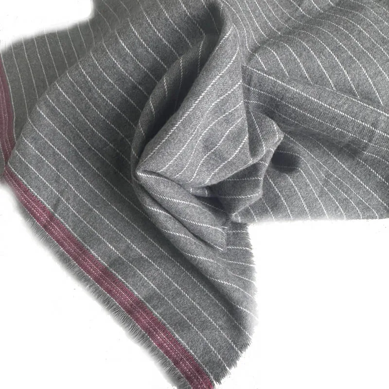 Dark Gray White Stripe Sanded Soft 100%Cotton Yarn Dyed Fabric for Spring Autumn Clohtes Blouse Dress Shirt Handwork Craft Quilt