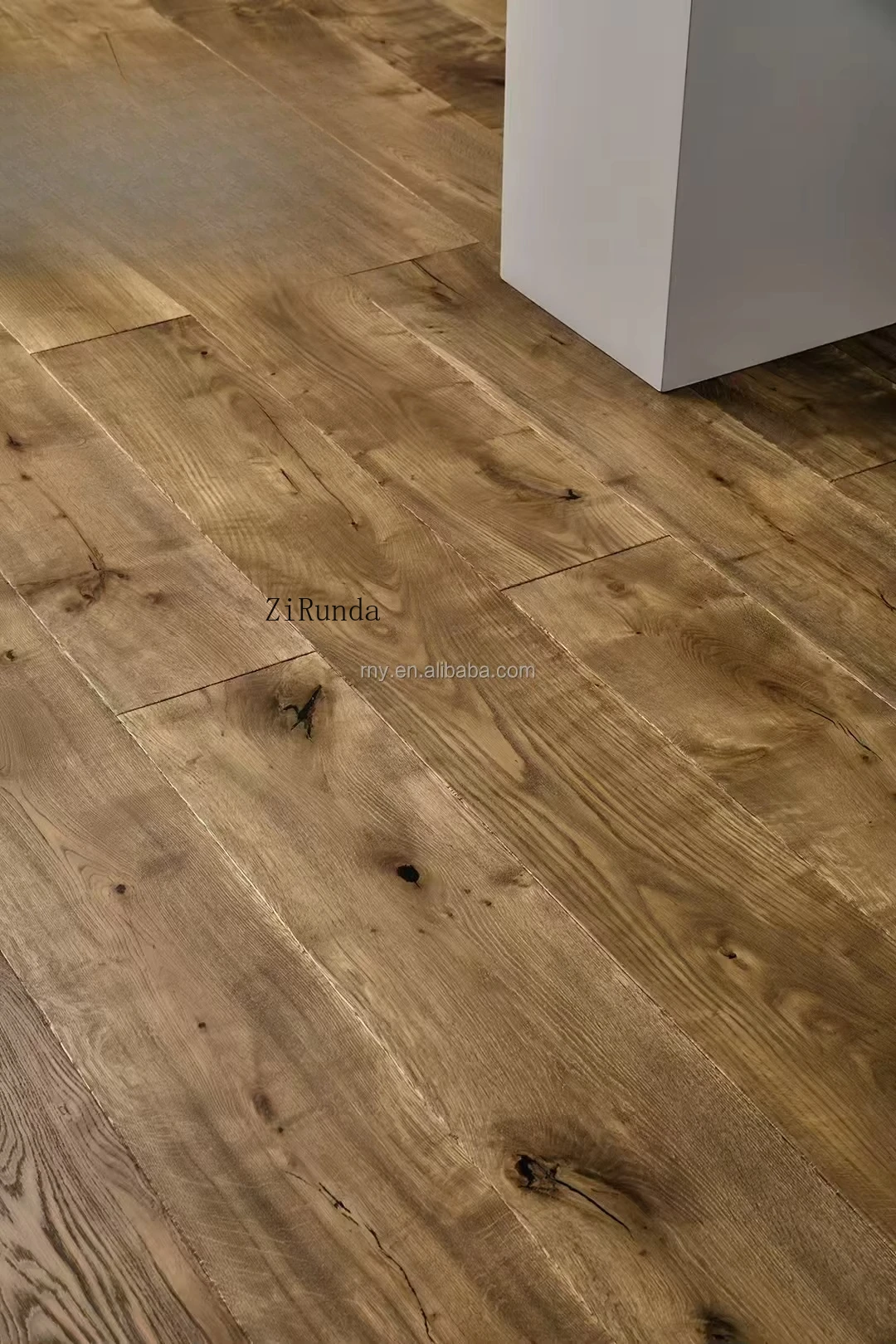 Maßgeschneiderte Version für den Innenbereich mit breitem Bretter, Wohnzimmerboden aus Eichenholz