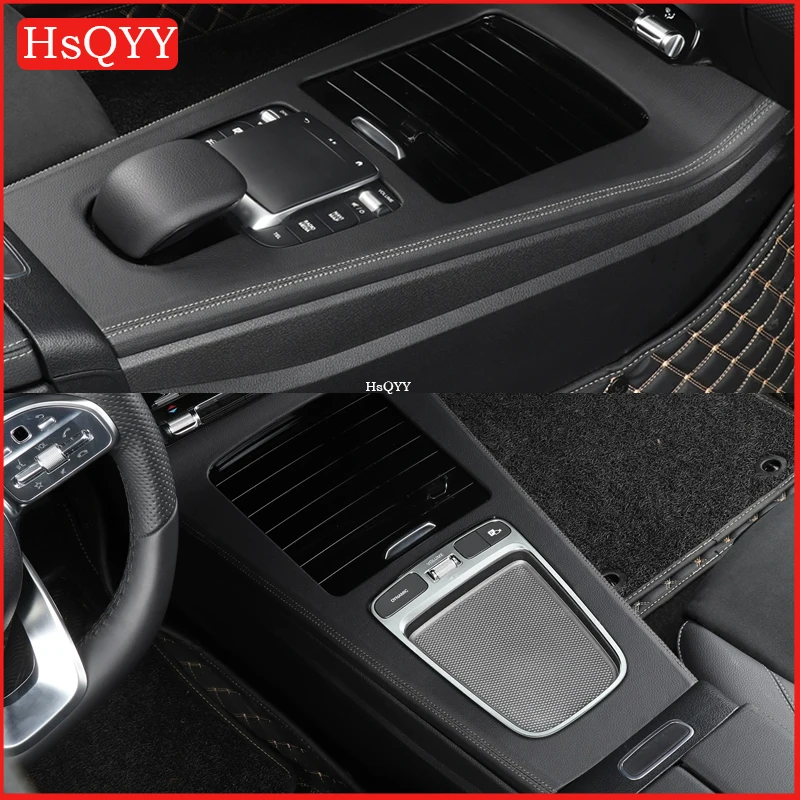 

For Mercedes Benz A CLA Class W177 C118 Car Center Console Leather Style Panel Cover Trim Panel Frame Interior Acccessories