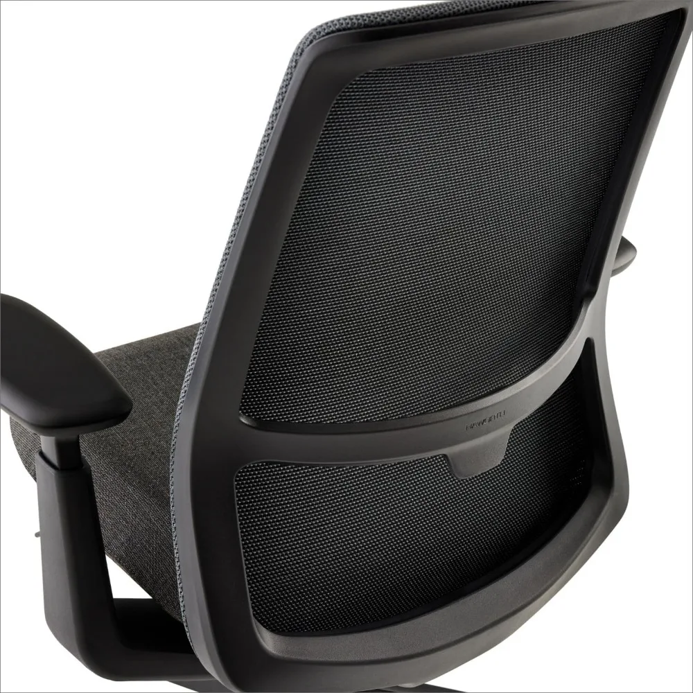 ergonomic adjustable mesh office chair - flexible back support in charcoal