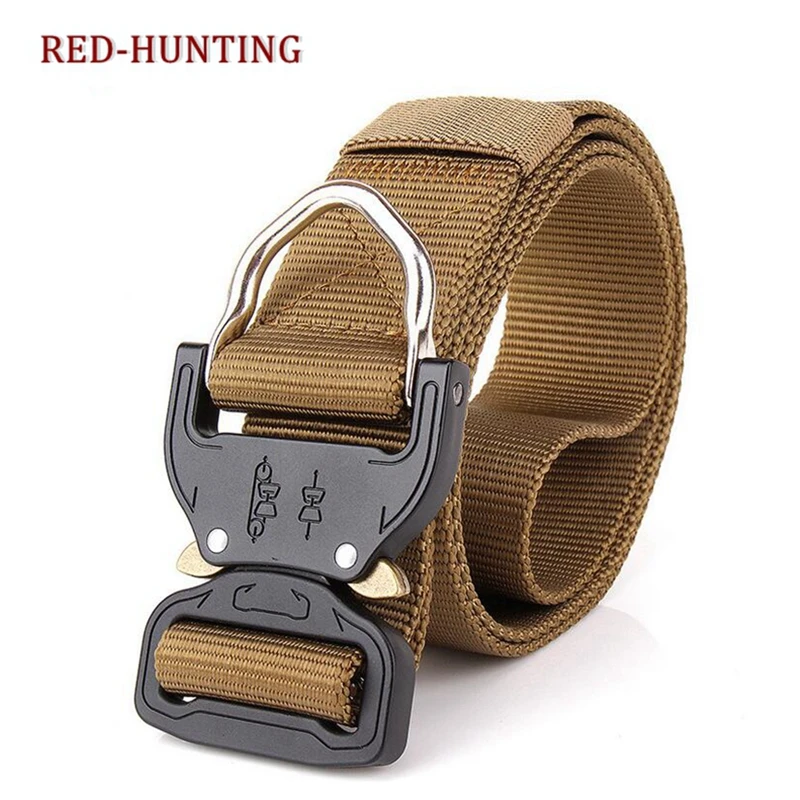 Top Nylon Tactical Belt Hunting Camping Tactic Belt Military Equipment Portable Outdoor Training Waist Straps Safety Combat Belt