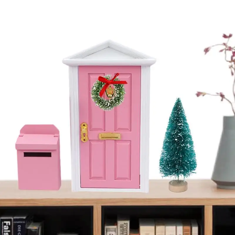 Elf Door Fairy Door Christmas Decorations Christmas Elf Door Accessories for Child Accessories Fairy Tale Girl Pretend Playset