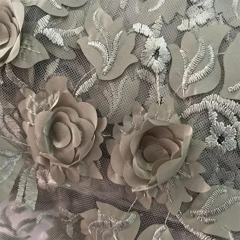 19-kleuren hoogwaardige 3D-bloemkantstof. TrouwjurkDIYKinderkleding Naaien Stof Achtergrond Decoratie Accessoires