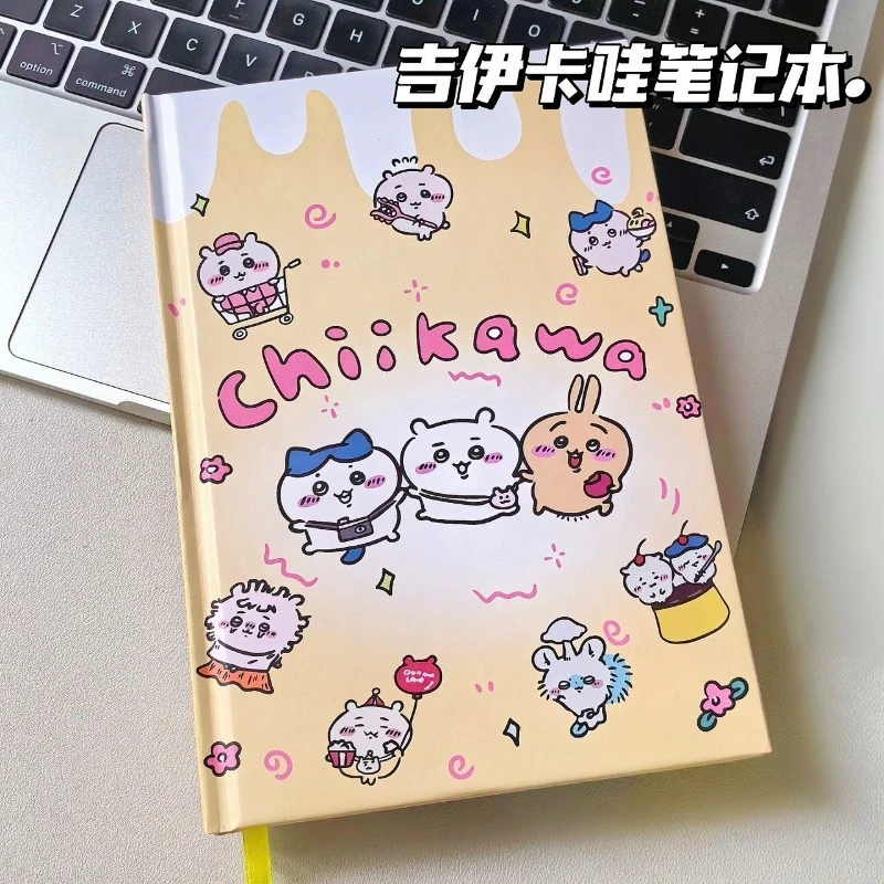 Anime Chiikawa Hard Cover Notebook Lined Journal Notepad Diary Colorful Pages Thick Paper Smooth Writing for Office and Students
