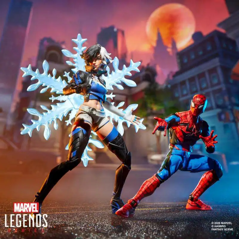 Original New Hasbro Marvel Legends Series Spider-Man Luna Snow Marvel Rivals 2-Pack 15cm Action Figure Collectible Model Toy Gif view 6